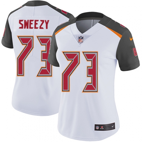 Women's Nike Tampa Bay Buccaneers #73 J. R. Sweezy White Vapor Untouchable Limited Player NFL Jersey - Ujersey