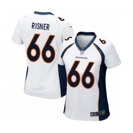Women's Denver Broncos #66 Dalton Risner Game White Football Jersey - Ujersey