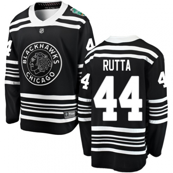 Youth Chicago Blackhawks #44 Jan Rutta Black 2019 Winter Classic Fanatics Branded Breakaway NHL Jersey - Ujersey