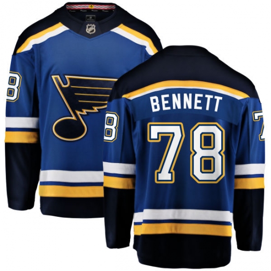 Men's St. Louis Blues #78 Beau Bennett Fanatics Branded Royal Blue Home Breakaway NHL Jersey - Ujersey
