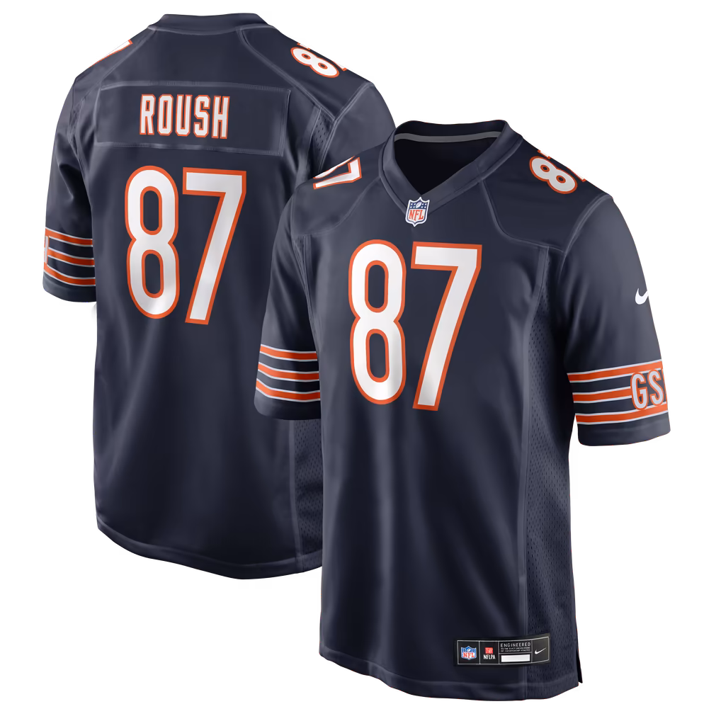 Men's Chicago Bears Sam Roush Nike Navy Team Game Jersey