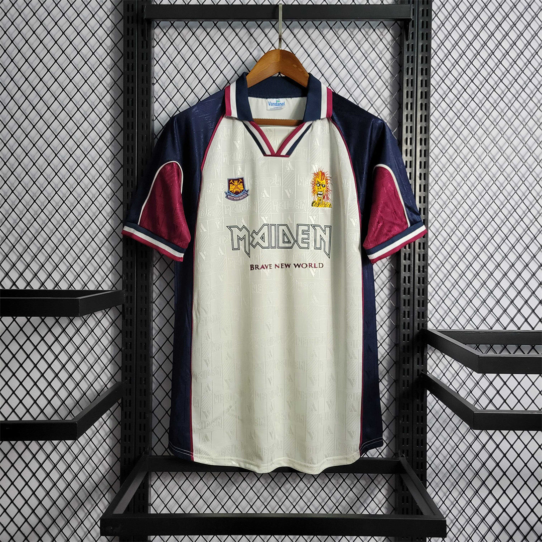 West Ham United Retro Football Jersey Iron Maiden Away Joint Board Shirt 1999/01 - U-jersey