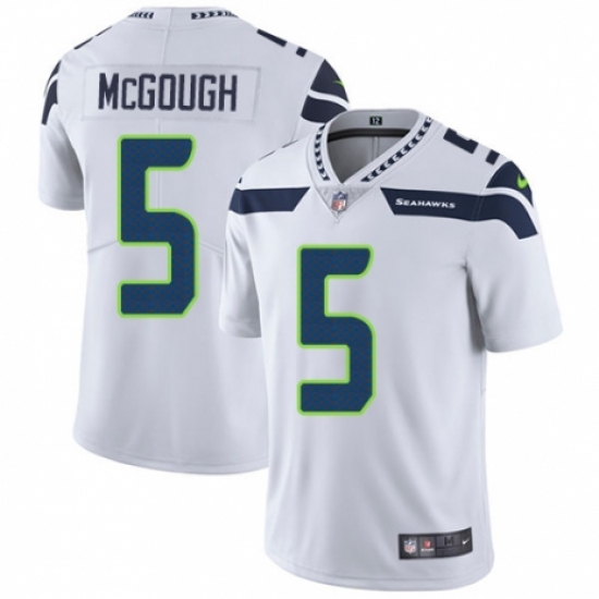 Youth Nike Seattle Seahawks #5 Alex McGough White Vapor Untouchable Elite Player NFL Jersey - Ujersey