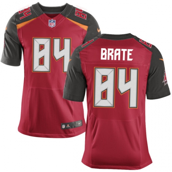 Men's Nike Tampa Bay Buccaneers #84 Cameron Brate Elite Red Team Color NFL Jersey - Ujersey