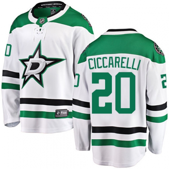 Men's Dallas Stars #20 Dino Ciccarelli Fanatics Branded White Away Breakaway NHL Jersey - Ujersey