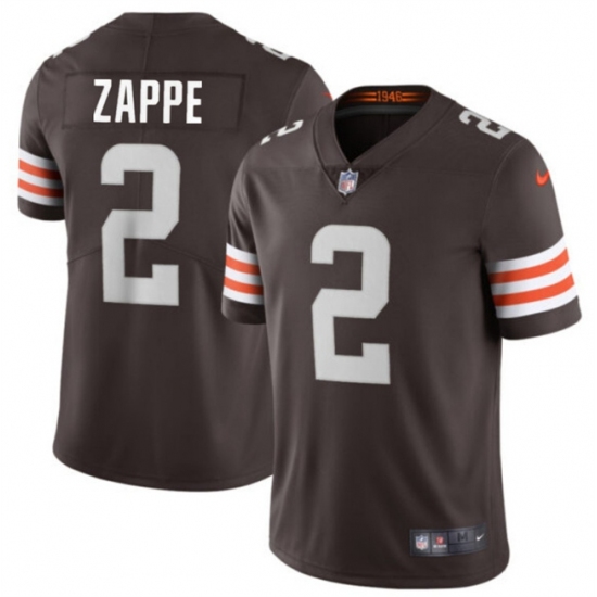 Men's Cleveland Browns #2 Bailey Zappe Brown Vapor Limited Stitched Football Jersey - Ujersey
