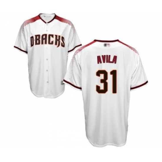 Men's Arizona Diamondbacks #31 Alex Avila Replica White Home Cool Base Baseball Jersey - Ujersey