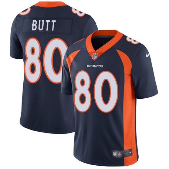 Youth Nike Denver Broncos #80 Jake Butt Navy Blue Alternate Vapor Untouchable Limited Player NFL Jersey - Ujersey