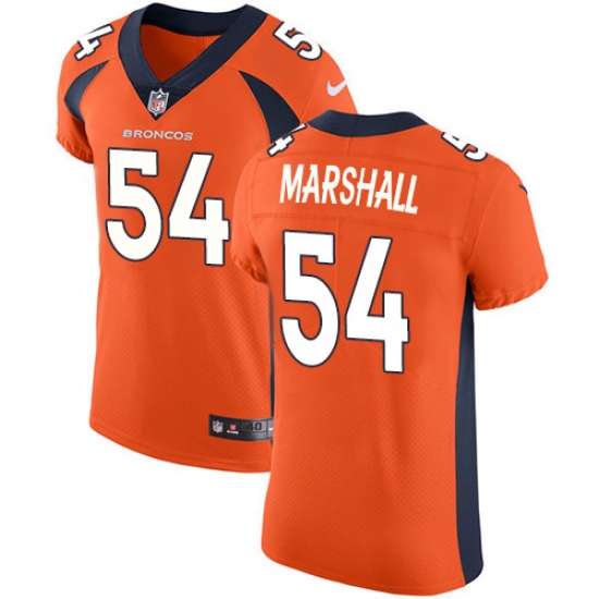 Men's Nike Denver Broncos #54 Brandon Marshall Orange Team Color Vapor Untouchable Elite Player NFL Jersey - Ujersey
