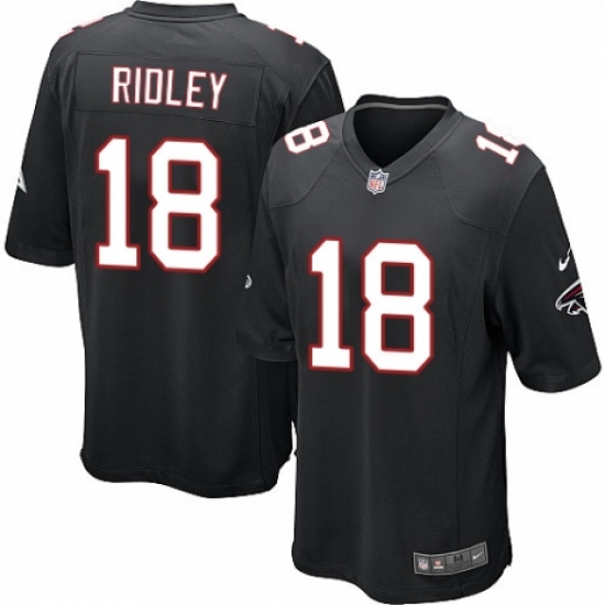 Men's Nike Atlanta Falcons #18 Calvin Ridley Game Black Alternate NFL Jersey - Ujersey