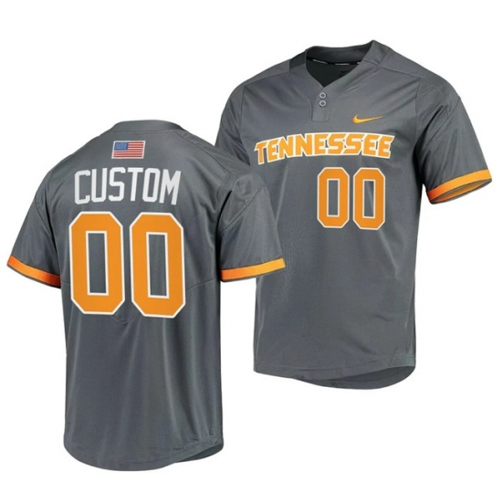 Men's Tennessee Volunteers Active Player Custom Grey Stitched Baseball Jersey - Ujersey