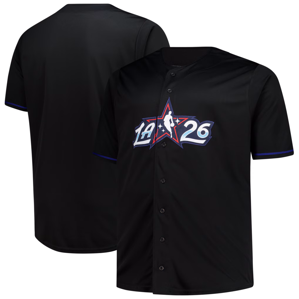 Men's 2026 NBA All-Star Game Fanatics Black Big & Tall Full-Button Jersey