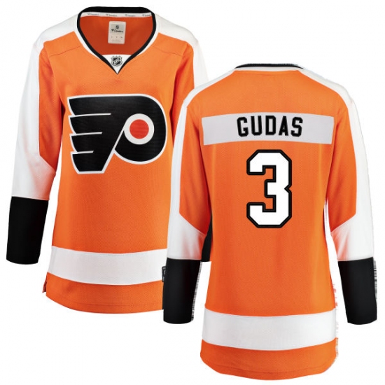 Women's Philadelphia Flyers #3 Radko Gudas Fanatics Branded Orange Home Breakaway NHL Jersey - Ujersey