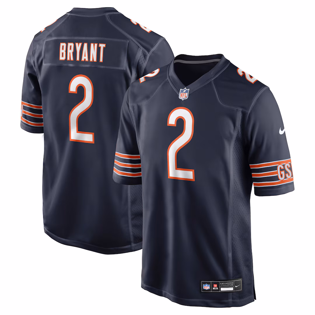 Men's Chicago Bears Coby Bryant Nike Navy Team Game Jersey
