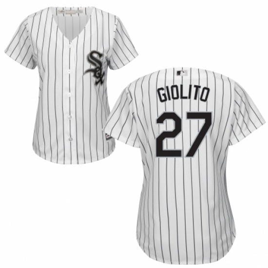 Women's Majestic Chicago White Sox #27 Lucas Giolito Replica White Home Cool Base MLB Jersey - Ujersey