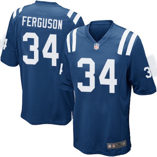 Men's Nike Indianapolis Colts #34 Josh Ferguson Game Royal Blue Team Color NFL Jersey - Ujersey