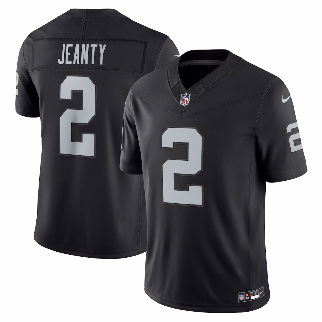 Men's Las Vegas Raiders Ashton Jeanty Nike Black Team Vapor F.U.S.E. Stitched Limited Jersey