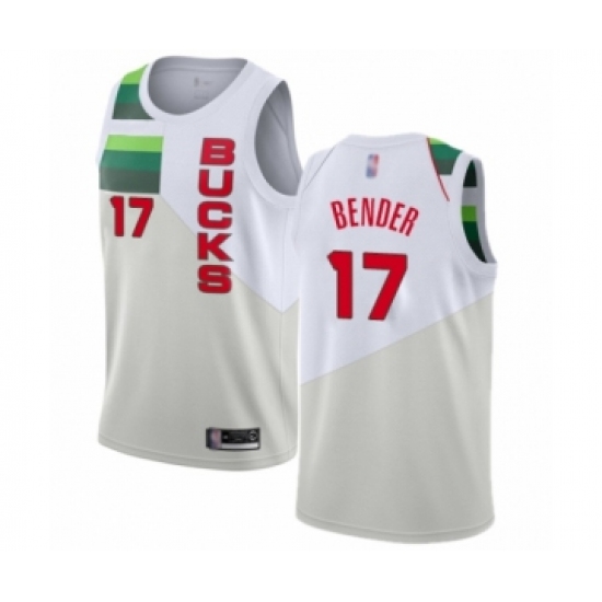 Men's Milwaukee Bucks #17 Dragan Bender White Swingman Jersey - Earned Edition - Ujersey