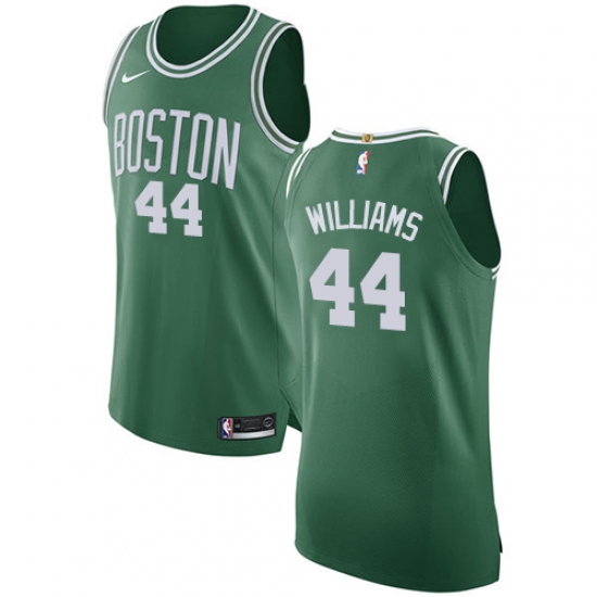 Men's Nike Boston Celtics #44 Robert Williams Authentic Green(White No.) Road NBA Jersey - Icon Edition - Ujersey