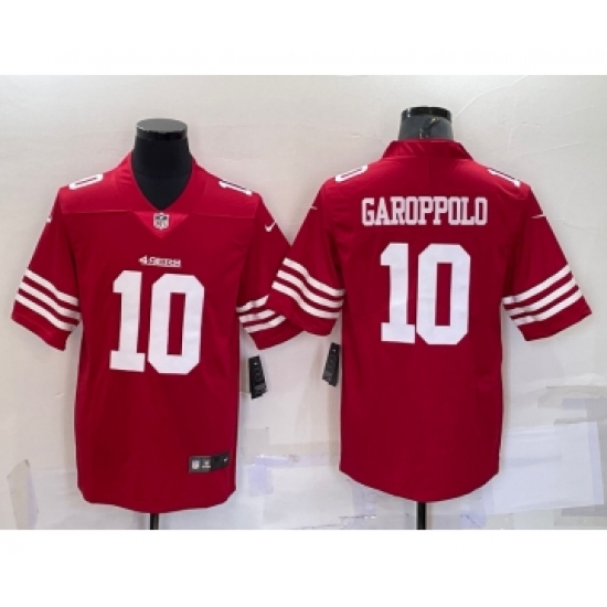 Men's San Francisco 49ers #10 Jimmy Garoppolo 2022 New Red Vapor Untouchable Limited Stitched Jersey - Ujersey