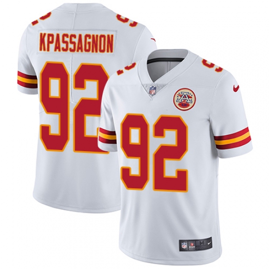 Youth Nike Kansas City Chiefs #92 Tanoh Kpassagnon White Vapor Untouchable Limited Player NFL Jersey - Ujersey