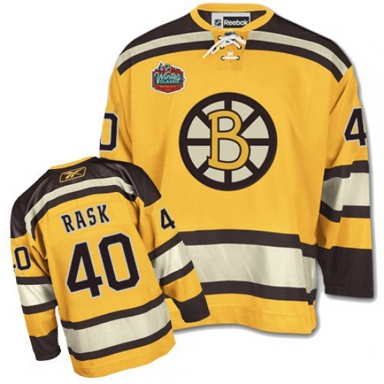Women's Reebok Boston Bruins #40 Tuukka Rask Premier Gold Winter Classic NHL Jersey - Ujersey