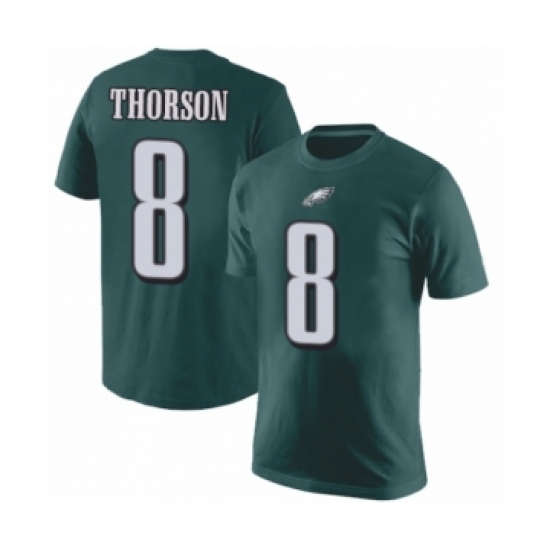 Philadelphia Eagles #8 Clayton Thorson Green Rush Pride Name & Number T-Shirt - Ujersey