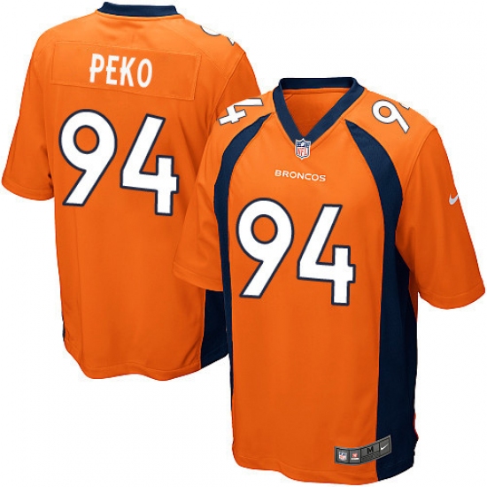 Men's Nike Denver Broncos #94 Domata Peko Game Orange Team Color NFL Jersey - Ujersey
