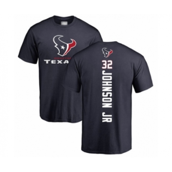 Football Houston Texans #32 Lonnie Johnson Navy Blue Backer T-Shirt - Ujersey
