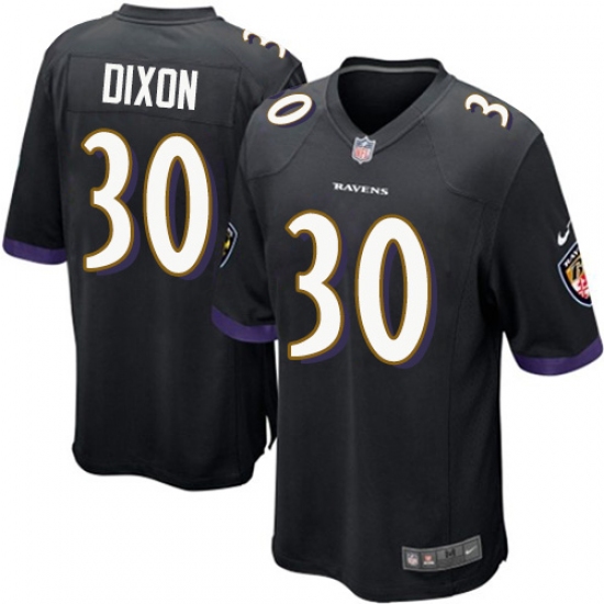 Men's Nike Baltimore Ravens #30 Kenneth Dixon Game Black Alternate NFL Jersey - Ujersey