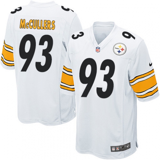 Men's Nike Pittsburgh Steelers #93 Dan McCullers Game White NFL Jersey - Ujersey