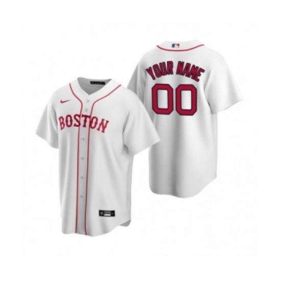Boston Red Sox Custom Nike White Replica Alternate Jersey - Ujersey