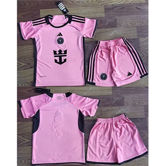 Youth Inter Miami CF Custom Pink Soccer Jersey Suit - Ujersey