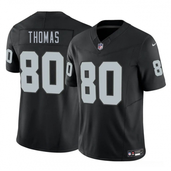 Men's Las Vegas Raiders #80 Ian Thomas Black 2025 F.U.S.E. Vapor Football Stitched Jersey - Ujersey