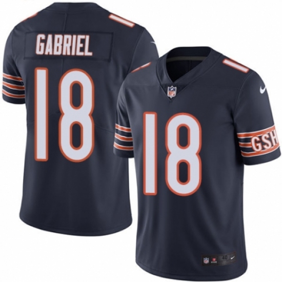 Youth Nike Chicago Bears #18 Taylor Gabriel Navy Blue Team Color Vapor Untouchable Limited Player NFL Jersey - Ujersey