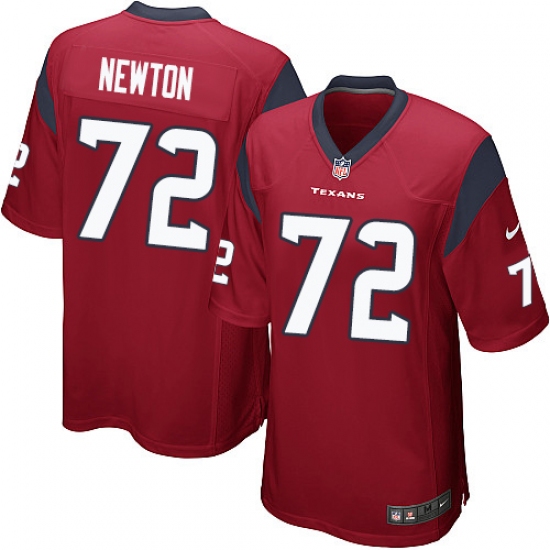 Men's Nike Houston Texans #72 Derek Newton Game Red Alternate NFL Jersey - Ujersey