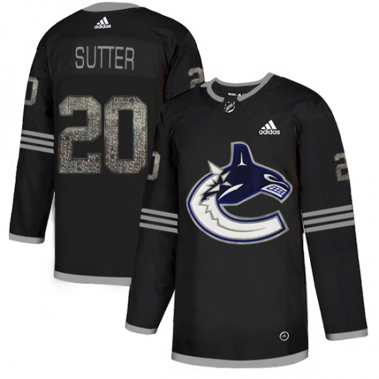 Men's Adidas Vancouver Canucks #20 Brandon Sutter Black Authentic Classic Stitched NHL Jersey - Ujersey