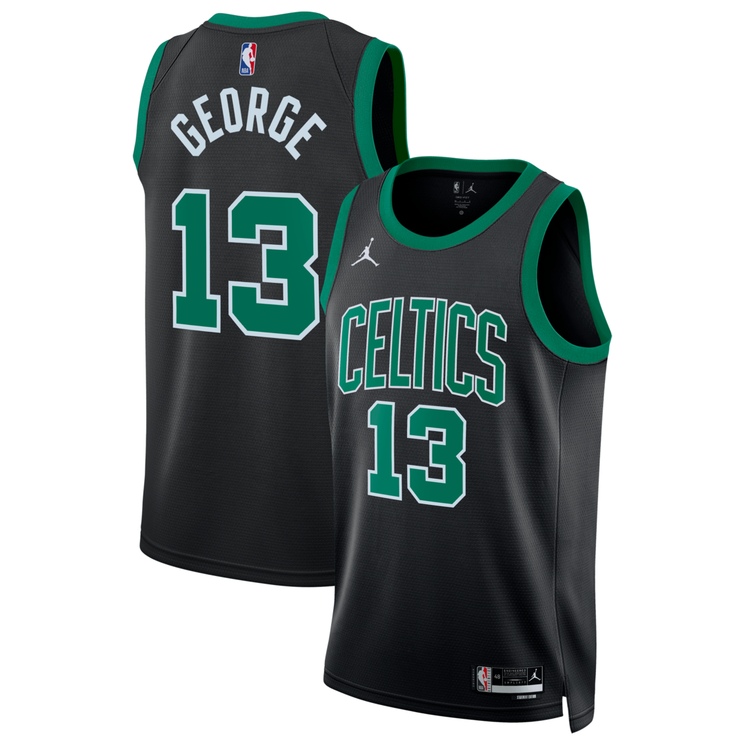 Unisex Boston Celtics Paul George Jordan Brand Black Swingman Jersey - Statement Edition
