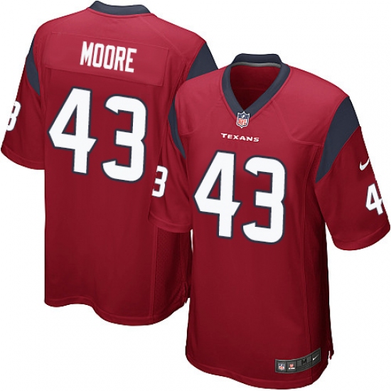 Men's Nike Houston Texans #43 Corey Moore Game Red Alternate NFL Jersey - Ujersey
