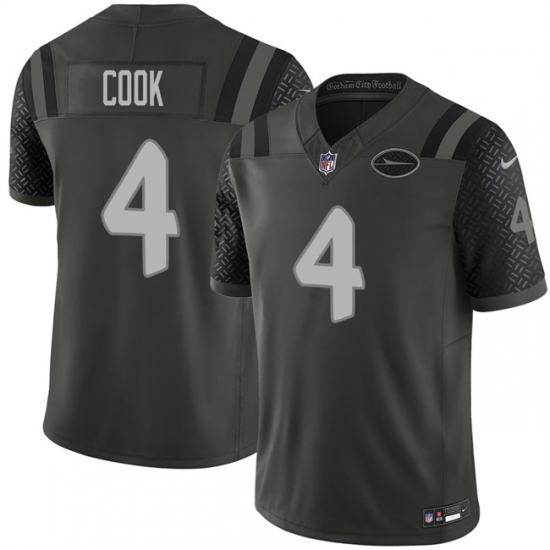 Men's New York Jets #4 Brady Cook Black 2025 F.U.S.E. “Rivalries” Vapor Limited Football Stitched Jersey - Ujersey
