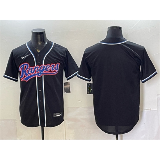 Men's Texas Rangers Blank 2026 Fashion Replica Black Out Stitched Baseball Jersey