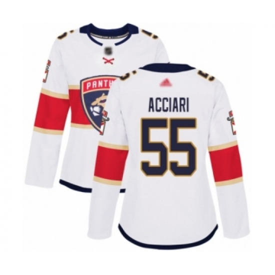 Women's Florida Panthers #55 Noel Acciari Authentic White Away Hockey Jersey - Ujersey