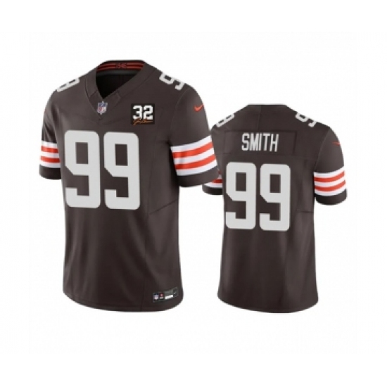 Men's Nike Cleveland Browns #99 Za'Darius Smith Brown 2023 F.U.S.E. Jim Brown Memorial Vapor Untouchable Limited Football Stitched Jersey - Ujersey
