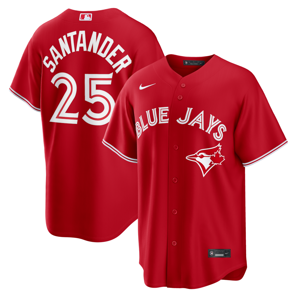 Men's Toronto Blue Jays Anthony Santander Nike Red Canada Day Replica Jersey - Ujersey