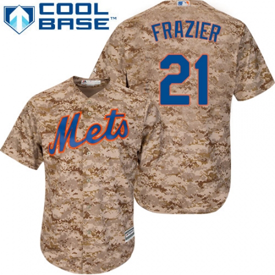 Men's Majestic New York Mets #21 Todd Frazier Replica Camo Alternate Cool Base MLB Jersey - Ujersey