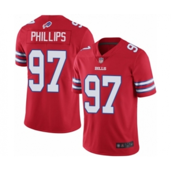 Youth Buffalo Bills #97 Jordan Phillips Limited Red Rush Vapor Untouchable Football Jersey - Ujersey