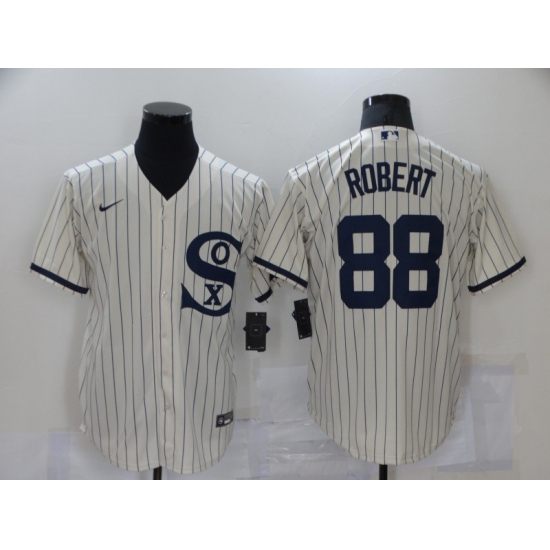 Men's Nike Chicago White Sox #88 Luis Robert Cream Game 2021 Field of Dreams Jersey - Ujersey