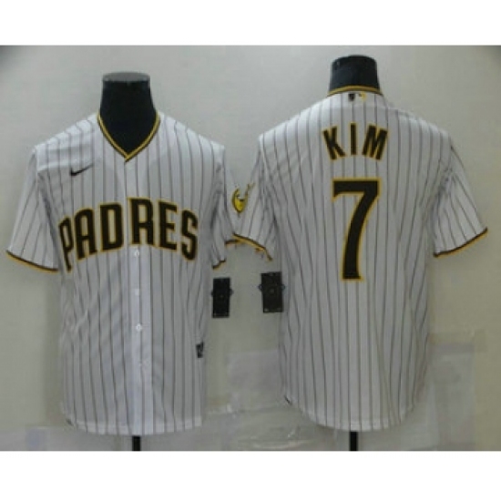 Women's San Diego Padres #7 Ha Seong Kim White Stitched MLB Cool Base Nike Jersey