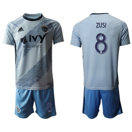 Sporting Kansas City #8 Zusi Home Soccer Club Jersey - Ujersey