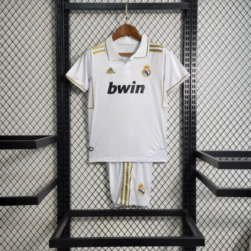 Real Madrid Retro Jersey Home Kids Kit Jersey+Shorts 2011/12 - Ujersey NHL
